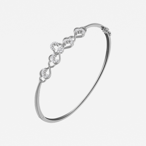 Aishwarya Diamond Bracelet Silver