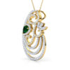 Curvy Scroll Gemstone Pendant product image