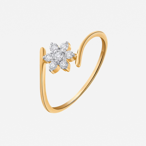 Ishani Diamond Finger Ring Gold
