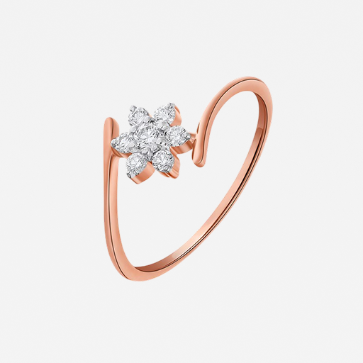 Ishani Diamond Finger Ring RoseGold