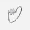 Ishani Diamond Finger Ring Silver