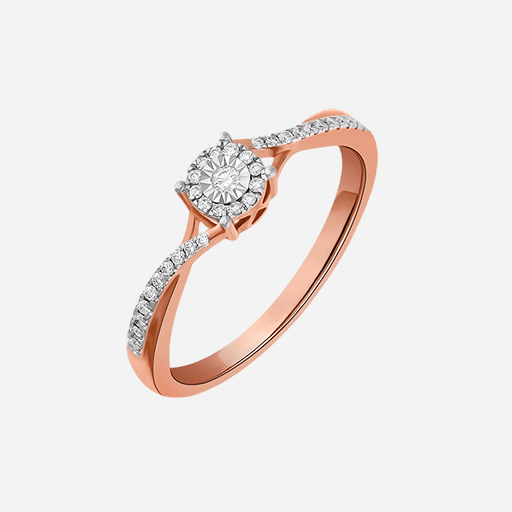 LUMIRA DIAMOND FINGER RING RoseGold