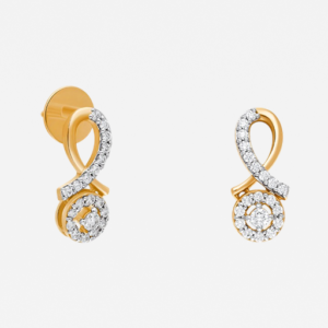 SELENE DIAMOND EARRING Gold