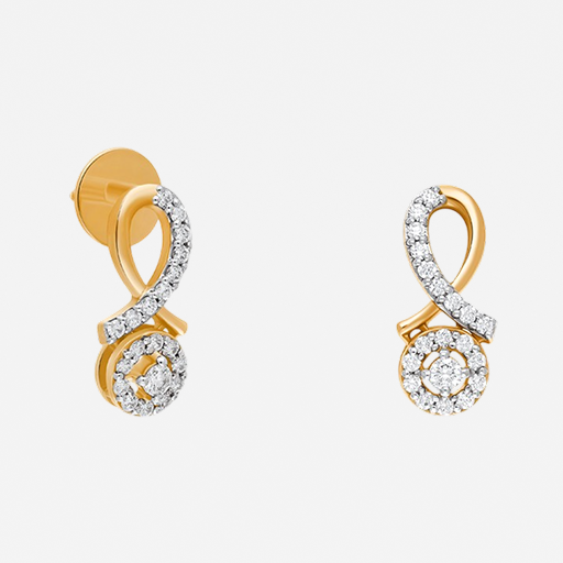 SELENE DIAMOND EARRING Gold