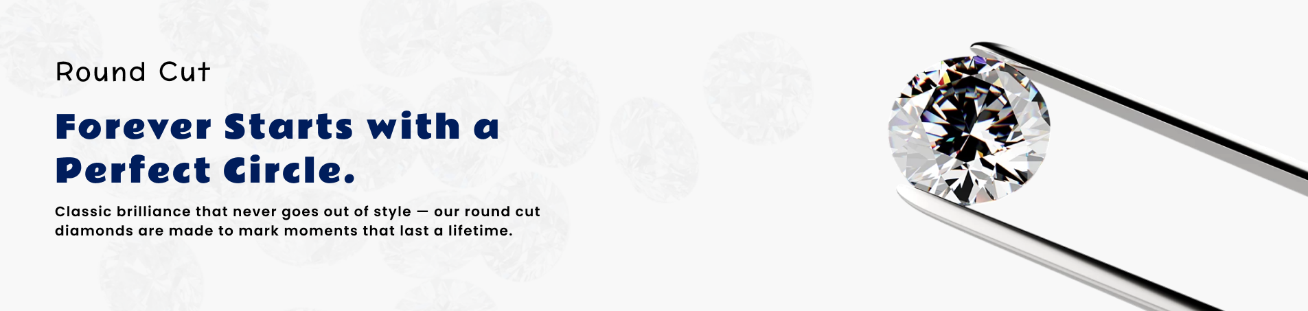 Round shape diamond banner